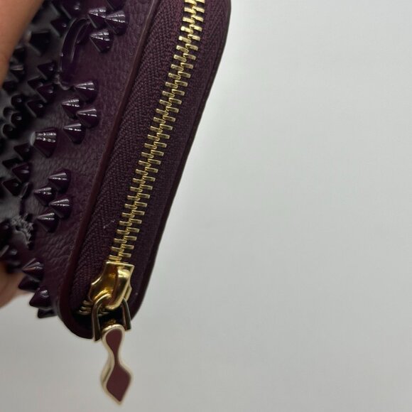 Christian Louboutin W PANETTONE Empire Spike LOUBINTHESKY Zip Around Wallet - Picture 9 of 16